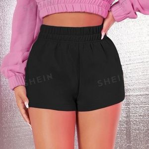SXY Elastic Waist Solid Shorts